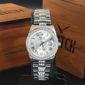 ساعت مچی زنانه رولکس دیت جاست Datejust با موتور کوارتز ژاپن و قفل پروانه ای کد 6