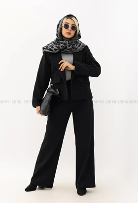 کت فوتر باکسی تک دکمه آستر دارکد1004802