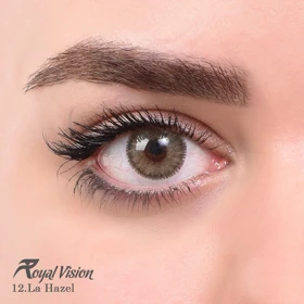 لنز چشم رویال ویژن شماره 12 رنگ La Hazel عسلی خاکستری