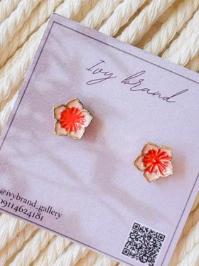 گوشواره میناکاری فلاور