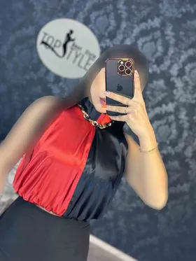 شومیز ساتن یقه زنجیر کد : 8175