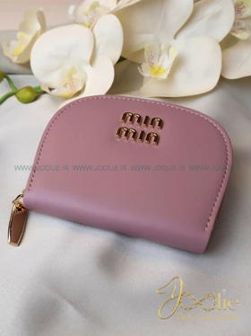 کیف پول جاکارتی زنانه وارداتی مدل min min کد B1069 (صورتی چرک)