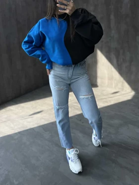 شلوار جین مام 3 زاپ