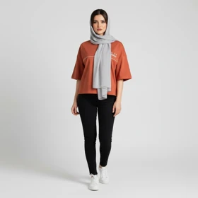 کراپ تیشرت آستین کوتاه زنانه مدل آماندیس AM259