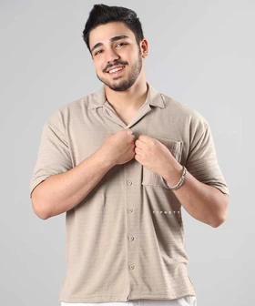 پیراهن یقه انگلیسی مردانه کنفی 0766