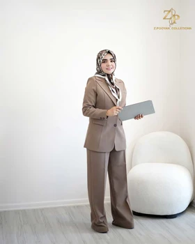 کت و شلوار و جلیقه زنانه کرپ زویا