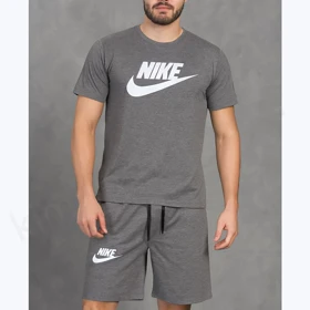 ست تیشرت و شلوارک مردانه نایک – پارچه ملانژ فوق‌العاده راحت