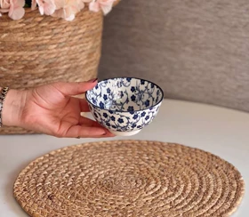 کاسه ماست خوری دنی هوم طرح گل سرمه ای / BA10