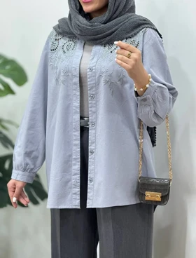 مانتو لینن پنبه سوزندوزی 2