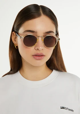 عینک آفتابی دی فرانکلین مدل D.franklin Roller Round V2 Crystal / Brown