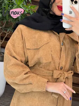 مانتو کبریتی کمردار