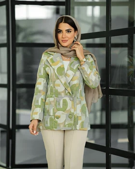 کت دخترانه ژاکارد 4 دکمه