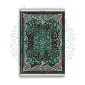 *جدید* فرشینه از جنس پارچه شانل مخمل ترک طرح فانتزی برند دفه کد 1052