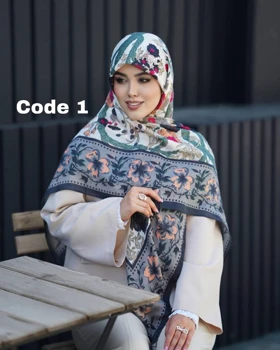 روسری نخ سیا اسکارف وارداتی3622