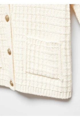 ژاکت کش باف پشمی زنانه اورجینال منگو mango