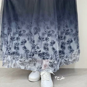 دامن دورو طرح دار