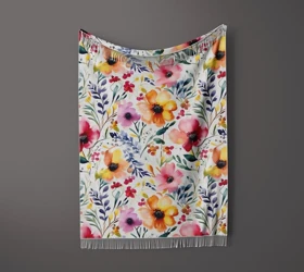 شال مبل ریش دار sofa shawl 185