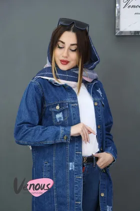 کت جین آبی کاربنی DEFACTO