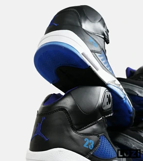 کتانی ساق‌دار زنانه و مردانه مشکی آبی Nike air jordan 5