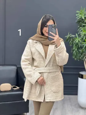 پالتو طرح دار دو جیب