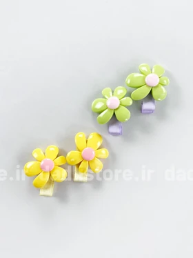 گیره مو طرح گل بسته 2 عددی