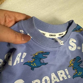 بلوز بچه گانه آستین بلند طرح دایناسور وارداتی