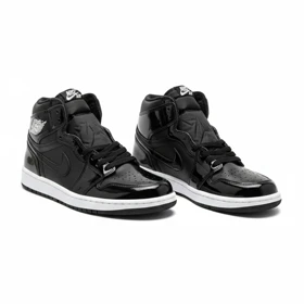 کفش جردن 1 ساق‌دار مشکی ورنی Retro کد 294890