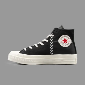 کانورس کرفتد میکس مشکی ساق‌دار Converse Crafted Mixed Material Black Hightop