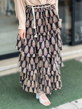 دامن پینترستی طبقه‌ای کد 863