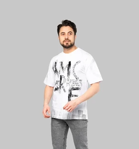 تی‌شرت نخ‌پنبه چاپ قلمویی