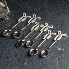 قاشق چای خوری طرح پاپیون در دو رنگ