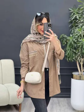 مانتو جیب گلدوزی پایین هلال
