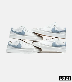 کفش نایک مردانه و زنانه سفید آبی Nike Blazer Low 77 مدل 6495