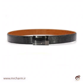 کمربند دورنگ چرم کروکودیلی mrc118-07