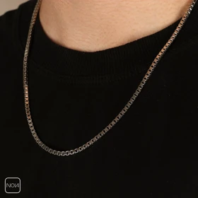 گردنبند نقره مردانه ونیزی کد 0251218