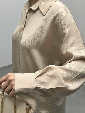 شومیز ساتن ببری