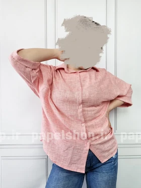 شومیز مانتویی جلو دکمه دو نخ