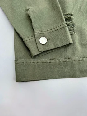 کت کتان زاپ‌دار کد 3097