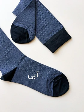 جوراب ساق بلند مردانه طرح خطی