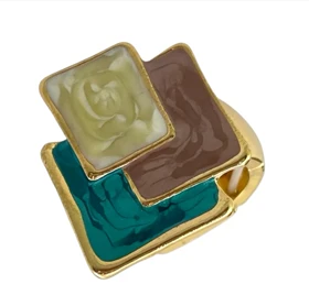 انگشتر زنانه با طرح میناکاری مدرن