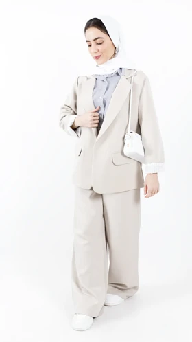 کت بلوئه آستین راه راه