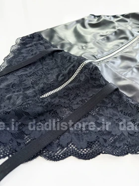بادی فانتزی چرم و گیپور گارتر دار Rijan