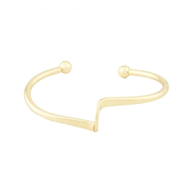 دستبند زنانه طرح موج گوی دار