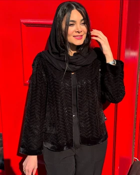 کت مخمل پولکدوزی