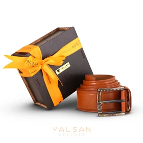 کمربند مردانه چرم یلسان مدل بایسن 4.5 کد 084-GS (عسلی)
