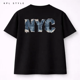 تیشرت باکسی NYC تمام پنبه کد 1206