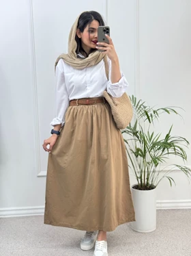 دامن لینن زارا