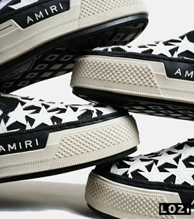 کفش اسنیکرزونس مشکی سفید Amiri Stars