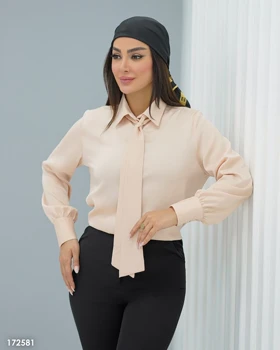 شومیز ساتن کراواتی درجه یک