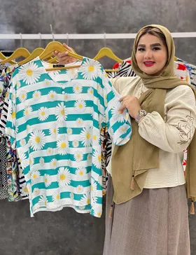 تیشرت زنانه پلاس سایز نخی